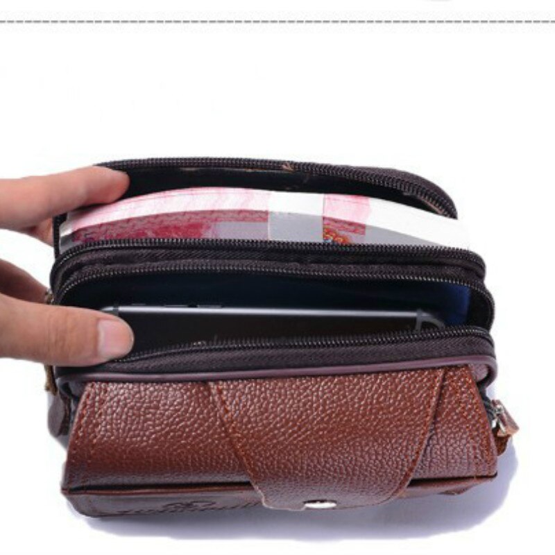 Customized Bag 2023 New PU Leather Vintage Waist Pack