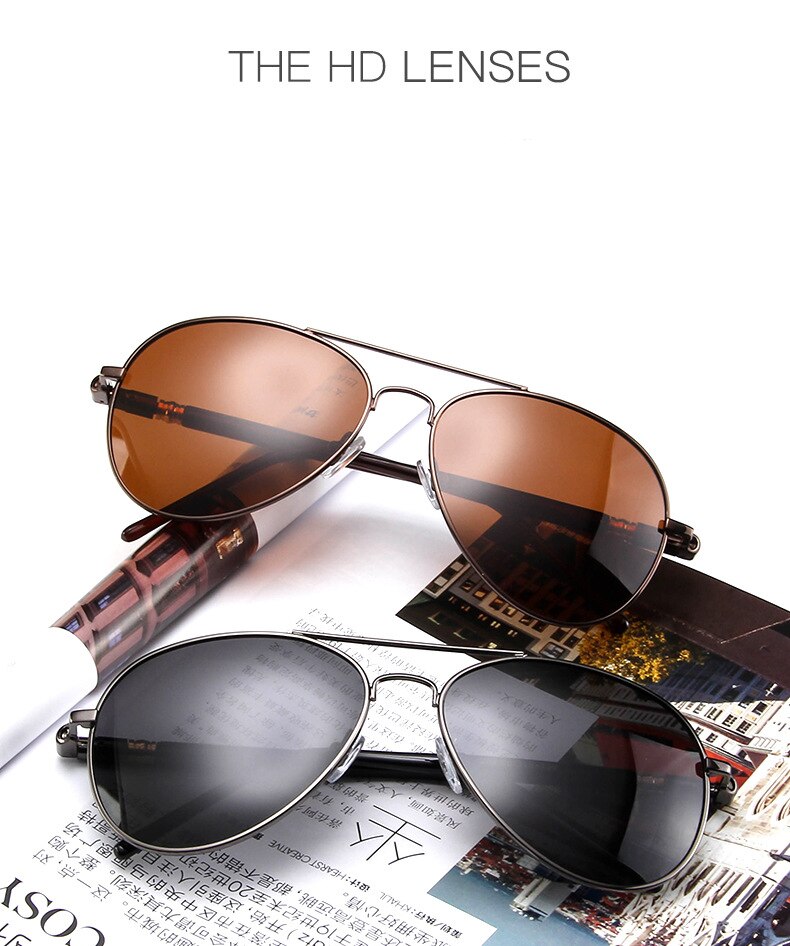 Men Sunglasses Polarized Brand Design Pilot Rays Driving Sun Glasses