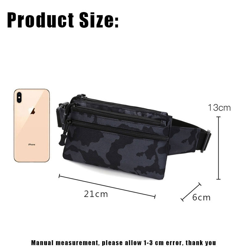 YoReAi New Men Waist Bag Pouch Waterproof Military Belt