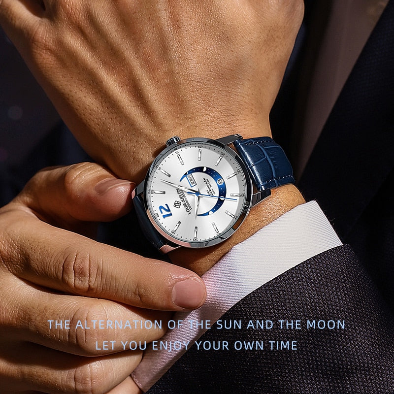 BELUSHI Moon Phase Wrist Watches Men Luxury