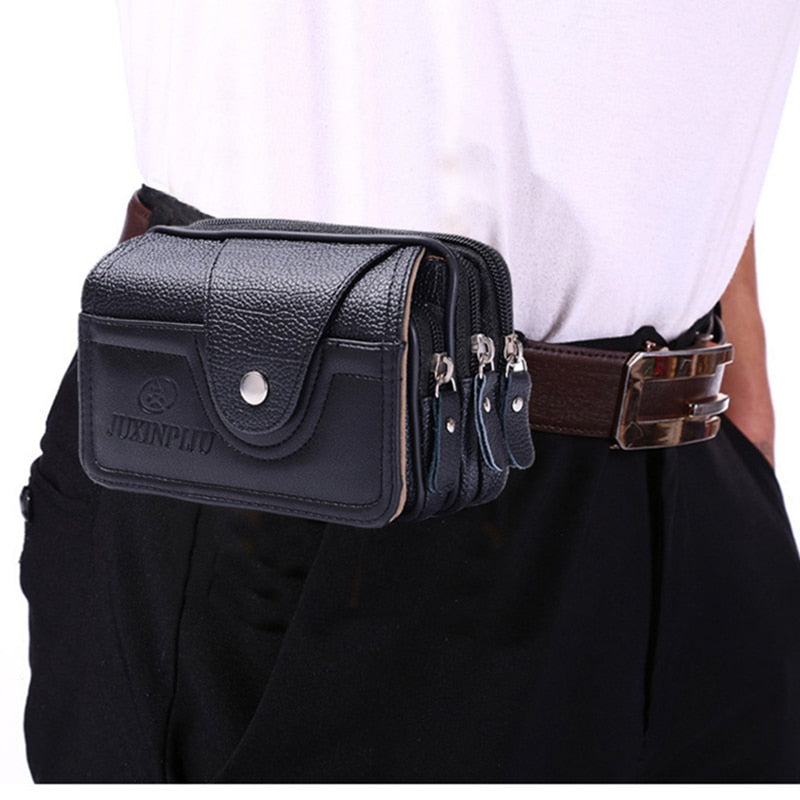 Customized Bag 2023 New PU Leather Vintage Waist Pack