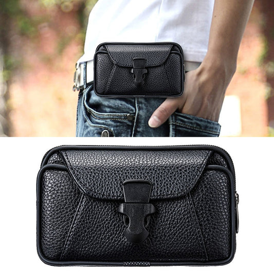 Vintage PU Leather Waist Bag Unisex Sport Belt